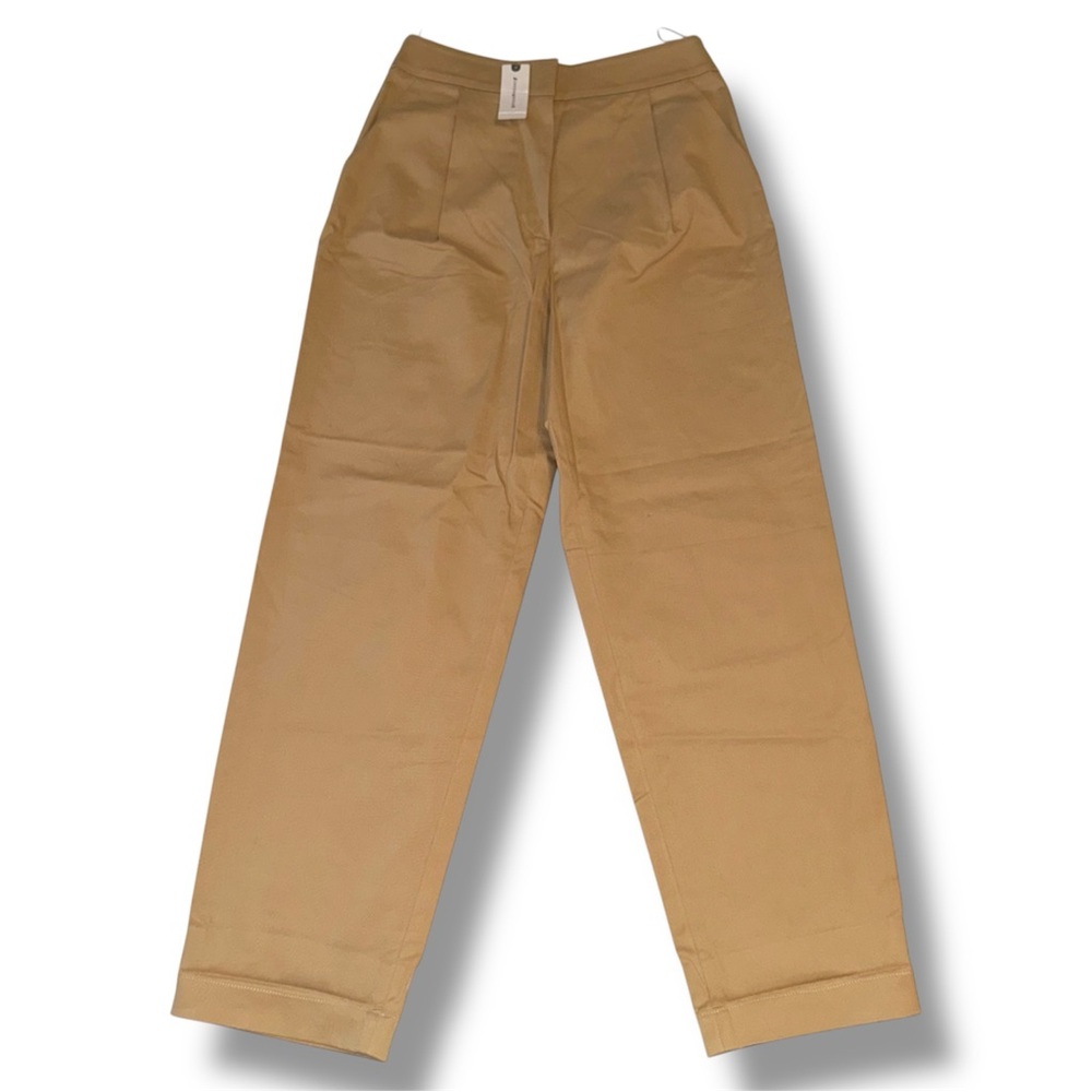 NWT Anthropologie EXQUISE Pants Rolled Hem Chinos Womens Relaxed High Rise XS